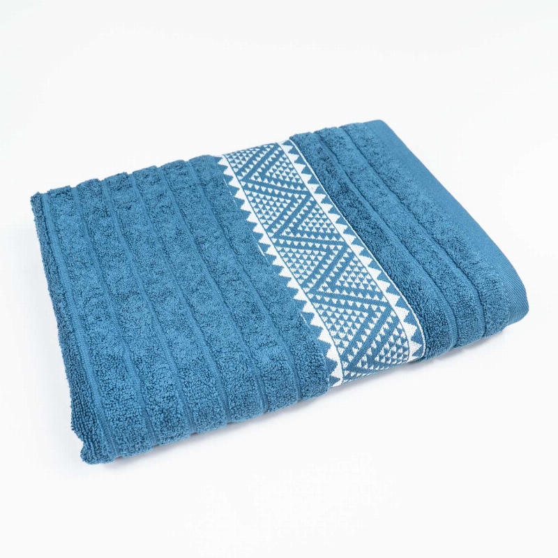 Рушник махровий для обличчя та рук Зіпп GM Textile 50х90см 500г/м2 (Синій)